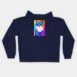 Colorful pomeranian Kids Hoodie